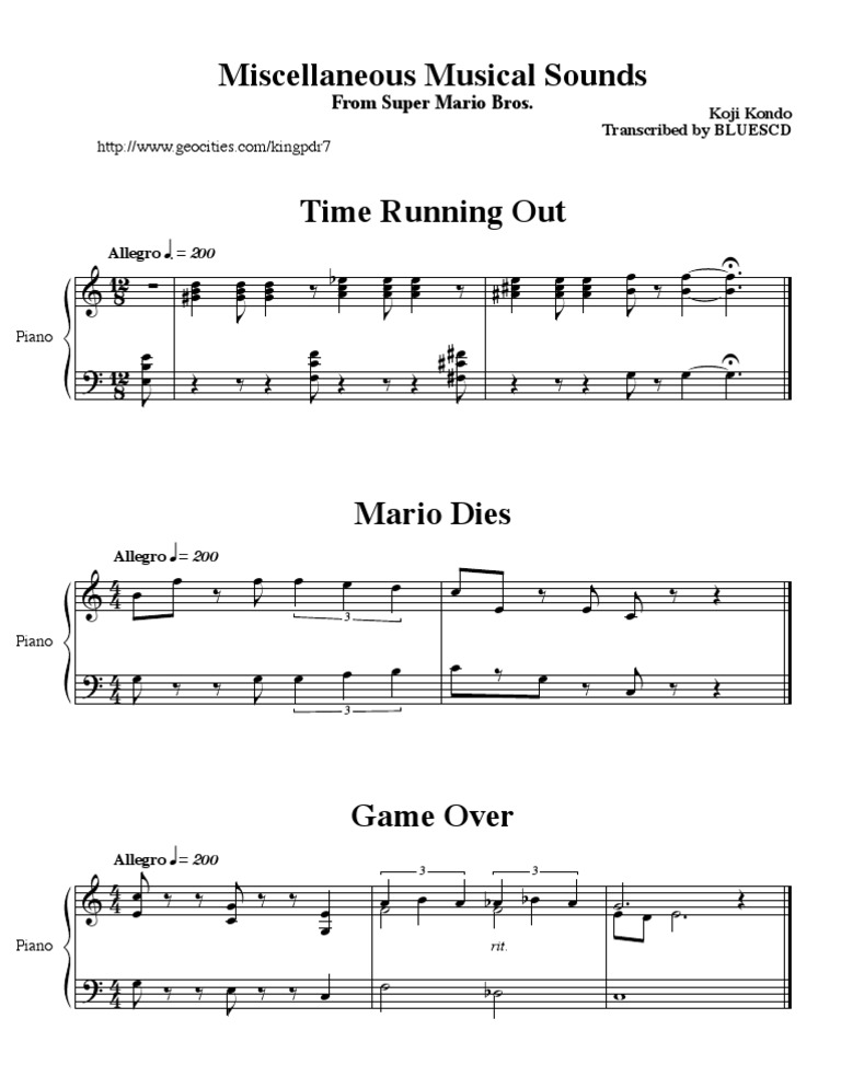Super Mario Bros Miscellaneous Musical Sounds Entreprise De Jeux Video Au Japon Mario
