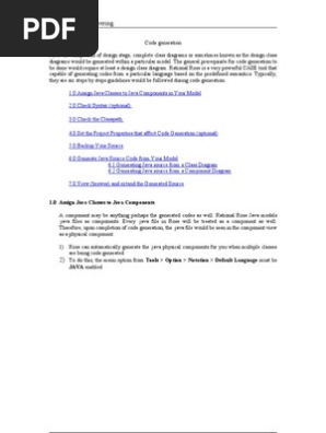Rational Rose Code Generation