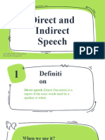 Direct and Indirect Speech: Salsadila Sindya Dewantari Zhorifa Fitri Puspita M