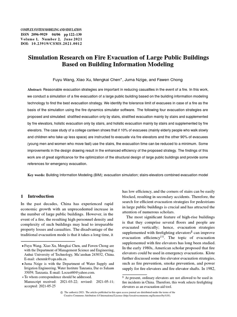 Fire Evacuation Simulation Strategies | PDF | Emergency Evacuation ...
