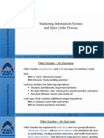 Marketing Information System and Sales Order Process