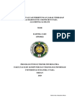 Analisis Evaluasi Perhitungan Jarak Terhadap Nilai Silhouette Coefficient Pada Algoritma K-Means