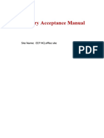 Preliminary Acceptance Manual: Site Name: EEP HQ Office Site