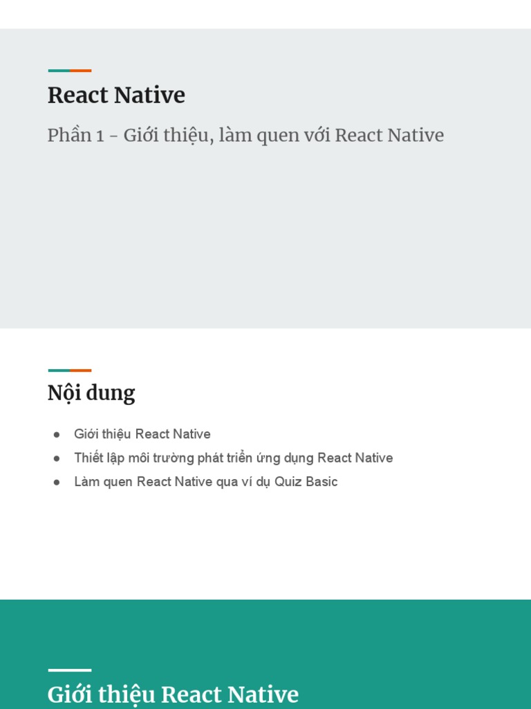 React Native - Phần 1 | PDF