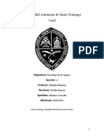 Tarea La Conducta Grupal de Psicología de Los Grupos - Madeline Martínez UASD