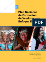 Plan Nacional de Formación de Veedores Con Enfoque Étnico - Enero 2021