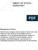 Inventory Management FIN 301