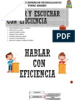 Hablar y Escuchar Con Eficiencia. Grupo 6