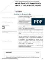 Examen - (AAB02) Cuestionario 2 - Desarro... Ad 7 - El Plan de Acción Tutorial (PAT)