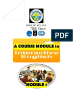 A COURSE MODULE in Eng322 Module 1 Lesson 2a
