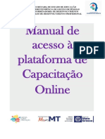 Manual da plataforma de Capacitacao online 2021