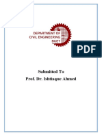 Submitted To Prof. Dr. Ishtiaque Ahmed