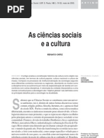 As Ciências Sociais e a Cultura - Renato Ortiz