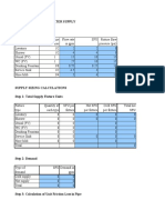 Fixture Schedule: Water Supply