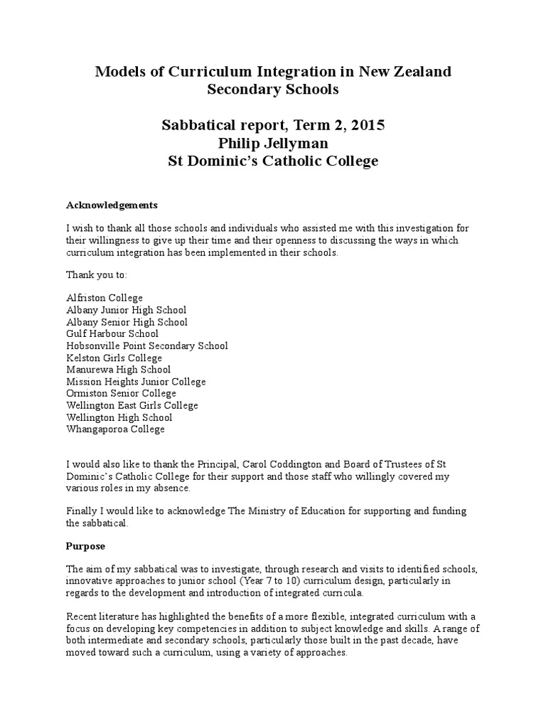 Curriculum Integration Models in NZ Schools | PDF | Curriculum | Schools