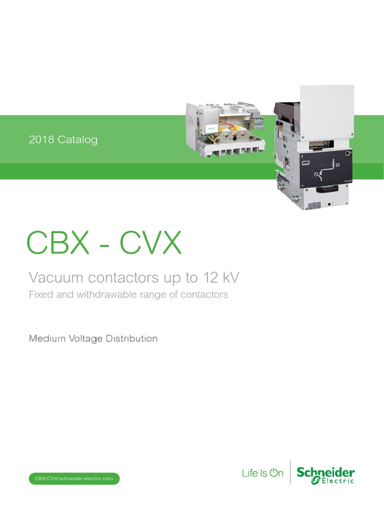 CBX - CVX: Vacuum Contactors Up To 12 KV | PDF | Fuse (Electrical ...