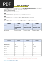 Module Two Wellness Plan