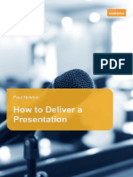 How To Deliver A Presentation