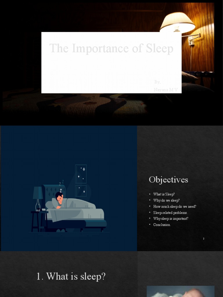 The Importance of Sleep PDF