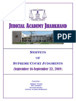 JUDICIAL ACADEMY JHARKHAND SNIPPETS OF SUPREME COURT JUDGMENTS