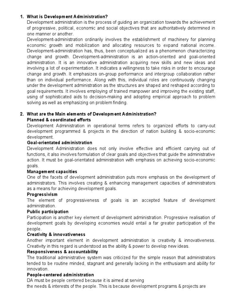 Understanding Development Administration | PDF | Economic Growth ...