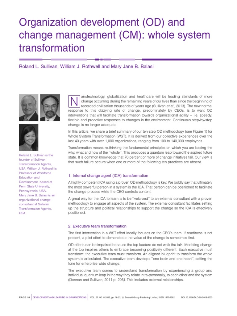 Organization Development OD and Change M | PDF | Organization ...