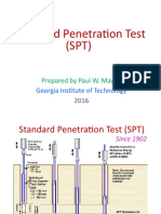 Standard Penetration Test (SPT) : Prepared by Paul W. Mayne