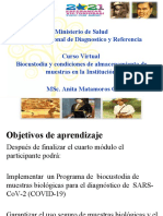 Módulo IV Biocustodia y Condiciones de Almacenamiento de Muestras en La Institución