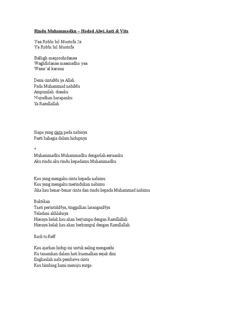 Rindu Muhammadku | PDF