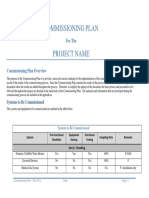 Commissioning Plan