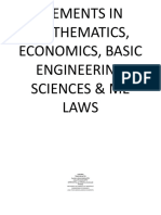 Elements in Mathematics, Economics, Basic Engineering