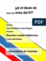 José H. López Porque El Titulo de Los Errores Del 91