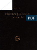Spinoza, Baruch de Politikai Tanulmány És Levelezés - Filozófiai Írók Tára, Új Folyam 14. (Budapest, 1957)