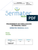 F-Sst-03-Procedimiento de Homologación de Personal Nuevo Sermatec