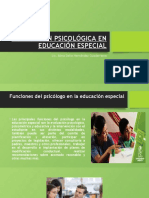 Evaluación Psicologica en Educación Especial.