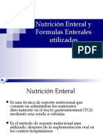 Nutrición Enteral y Formulas Enterales Utilizadas