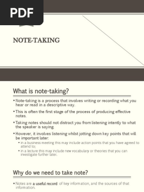 Note Taking