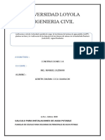 Informe Del Proyecto Instalacion Hidraulico y Sanitario