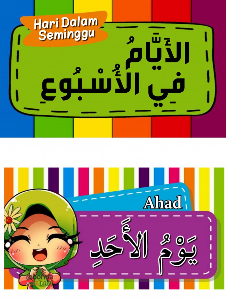 Hari dalam seminggu bahasa arab
