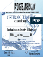 Certificado de Bautismo