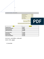 Working Capital, Current, Acid-Test Ratios & Collection Periods