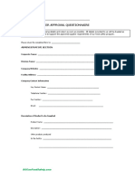 Supplier Approval Form