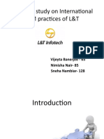 Research Study On International HRM Practices of L&T: Vijeyta Banerjee - 65 Nimisha Nair-85 Sneha Nambiar - 128