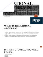 Lecture 6 Relational Algebra in DBMS
