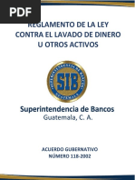 Reglamento de Lavado de Dinero en Guatemala | PDF | Bancos | Dinero