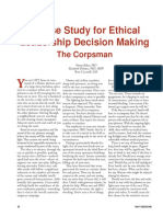 A Case Study For Ethical Leadership Decision Making: The Corpsman