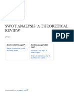 Swot Analysis: A Theoretical Review: Need To Cite This Paper? Want More Papers Like This?