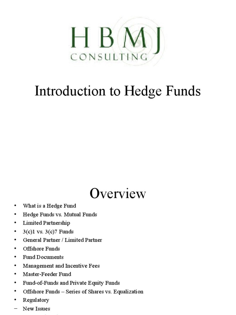 Hedge Funds: Key Concepts & Structures | PDF | Investing | Hedge Fund
