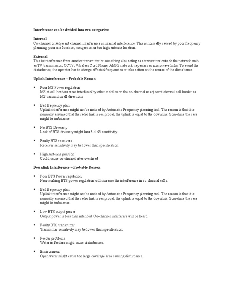 Interference Analysis | PDF
