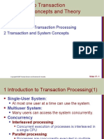 1 Introduction To Transaction Processing 2 Transaction and System Concepts